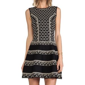 BCBGMAXAZRIA Wilma Knit Fit & Flare Dress